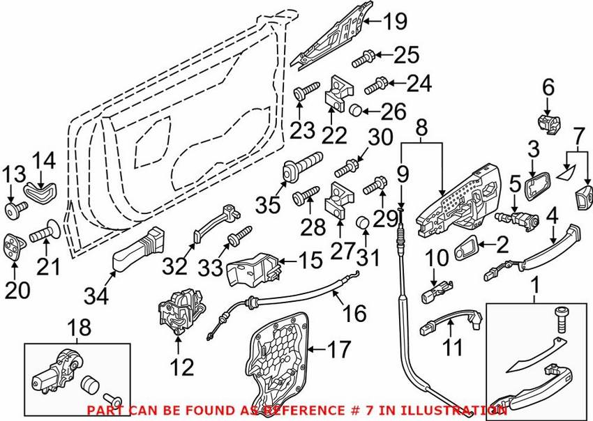 Audi Interior Door Handle Bezel Cap - Passenger Side 4H0837880GRU